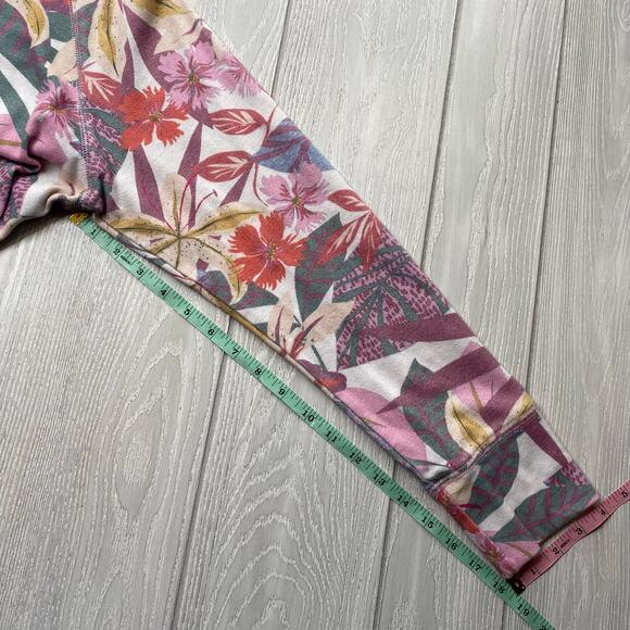 Sundry Women's Raglan Tropical Floral Pullover Sweatshirts Size Medium - Picture 6 of 12